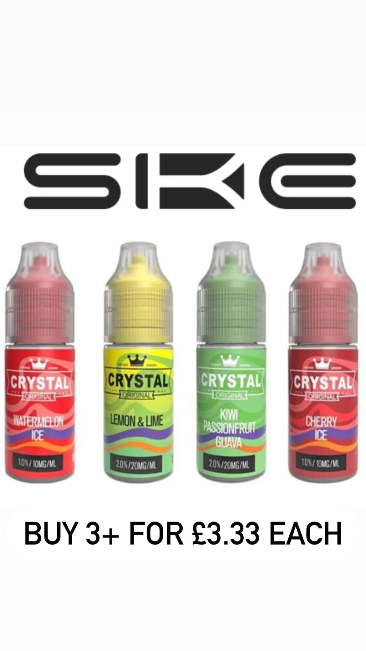 SKE Crystal Nic Salt BUY 3+ FOR £3.33 EACH