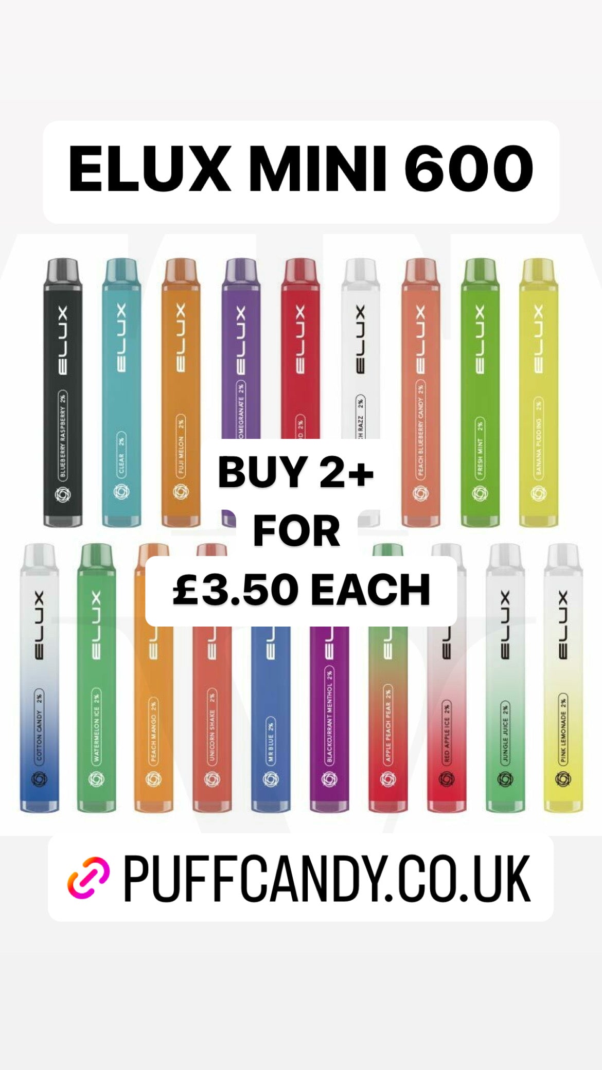 ELUX Legend Mini 600 Puffs Disposable vape