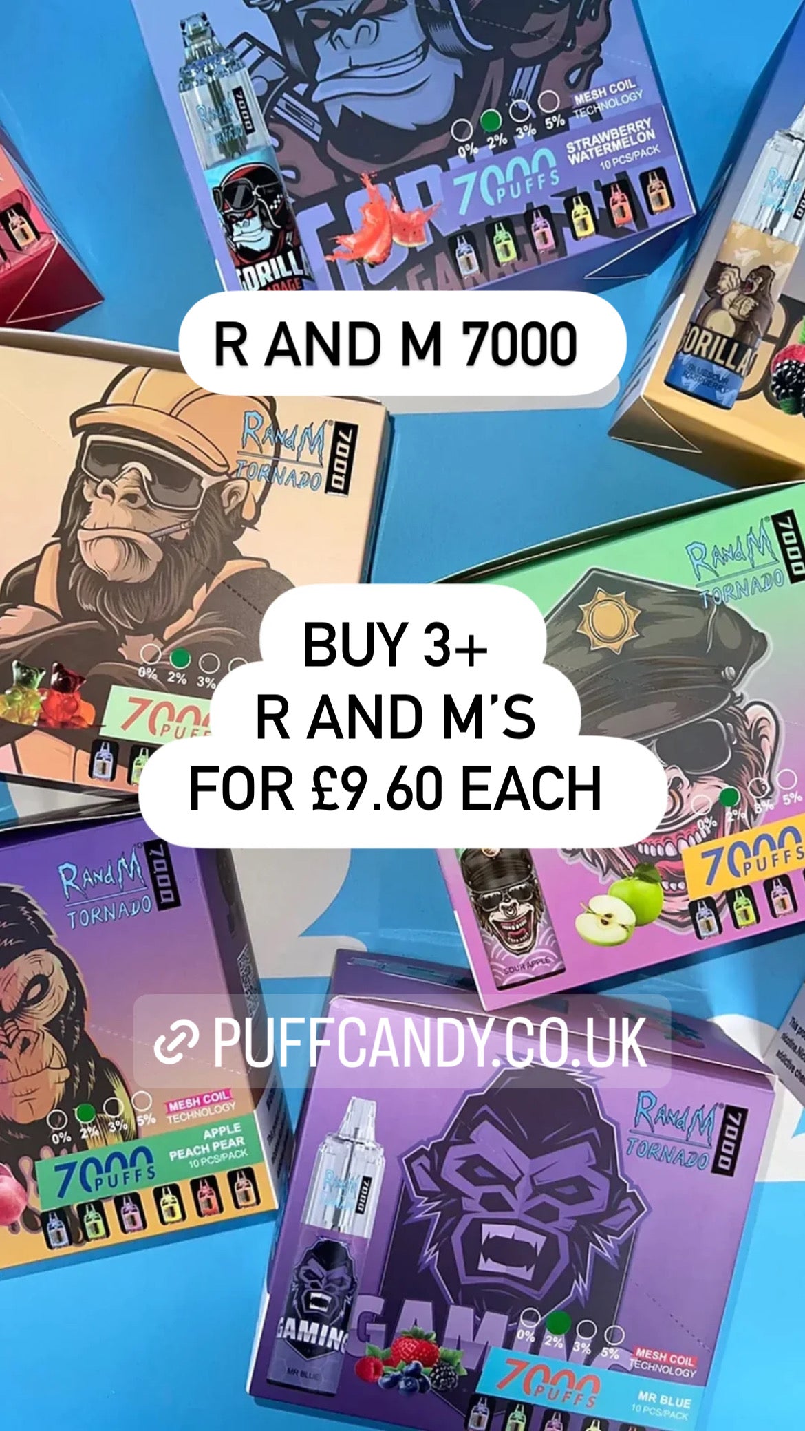 RandM Tornado 2% Vape - BUY 3+ FOR £9.60 EACH